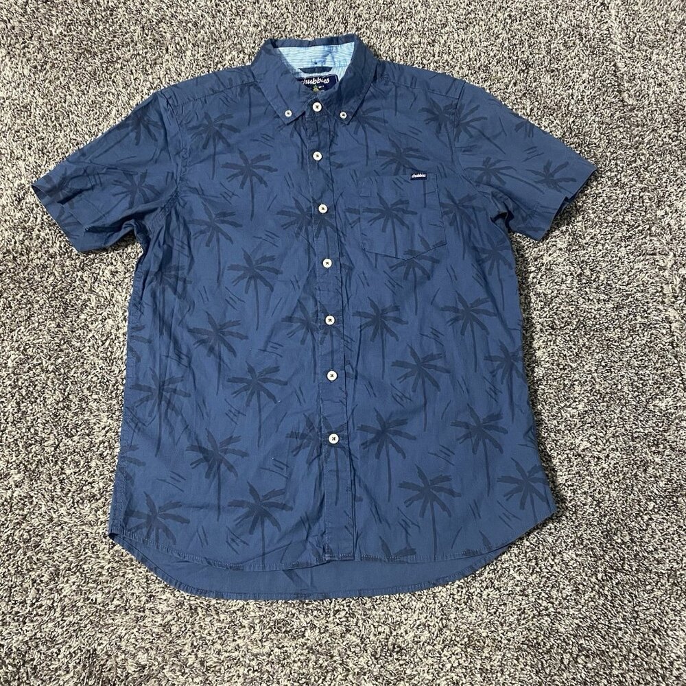 Chubbies Blue Button Down‎ Cotton Sunday Shirt Size Large M Vacation